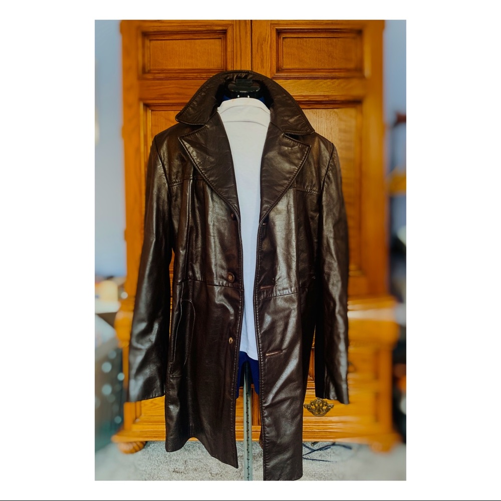 Vintage Mens Cresco Leather overcoat